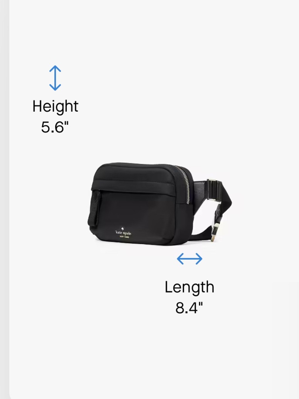 Kate Spade Chelsea belt bag black nylon - Picture 16 of 16
